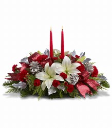 Lights Of Christmas Centerpiece from Schultz Florists, flower delivery in Chicago